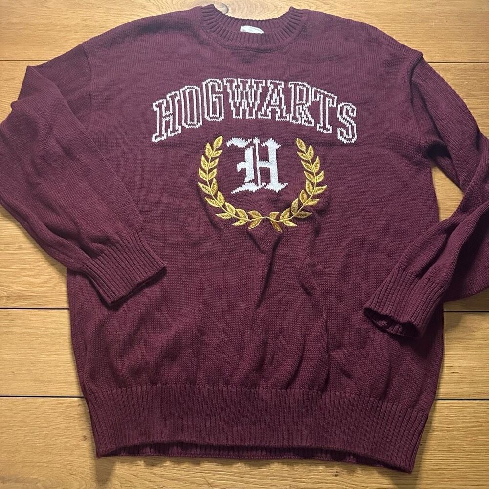 Hogwarts maroon sweater pullover medium unisex